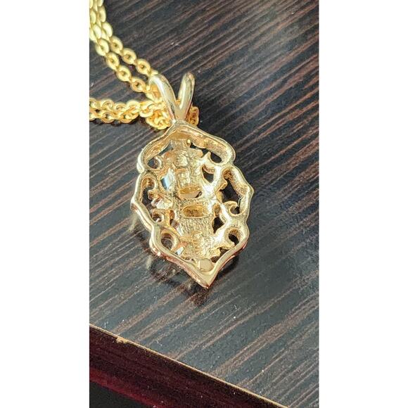 Gold Pearl and Diamond Necklace | Dainty Gold Jewelry - Picture 2 of 3